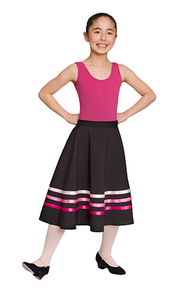made to measure RAD IDTA CHARACTER BALLET SKIRT 3 PINK RIBS all SIZE.Poly/cotton 