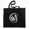 Silver Swans Canvas Tote Bag - Black - Image 2